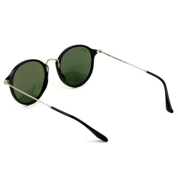 Ray ban round fleck preto clearance