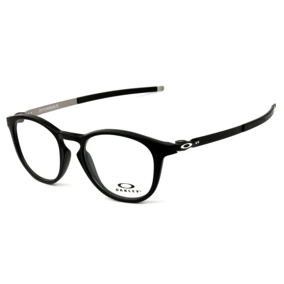 Óculos de Grau Oakley Pitchman R OX8105 Preto Fosco Redondo 0150 50mm