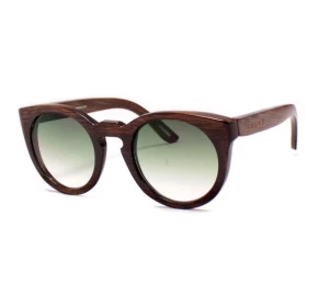 Óculos Evoke Wood Series Bamboo Collection 03 Dark Wood Laser Green Gradient