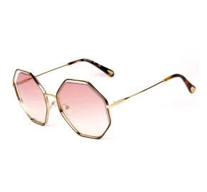 Chloé Poppy CE132S - Turtle/Rosa Degradê 211 58mm - Óculos de Sol
