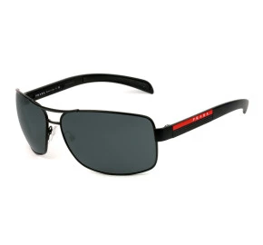 Prada Linea Rossa Eyewear SPS 54I - Preto/Cinza 1BO-1A1 65mm - Óculos de Sol