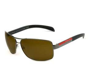 Prada Linea Rossa SPS54I - Grafite/Marrom Polarizado 5AV-5Y1 65mm - Óculos de Sol
