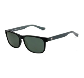 Tommy Hilfiger TH1418/S - Preto Brilho/Cinza VY0P9 56mm - Óculos de Sol
