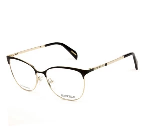 Victor Hugo VH1267 - Preto Fosco/Dourado 0302 55mm - Óculos de Grau