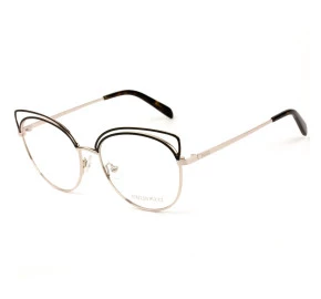 Emilio Pucci EP 5123 - Preto Brilho/Dourado 028 54mm - Óculos de Grau