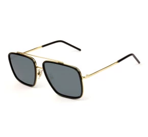 Dolce & Gabbana DG2220 Preto/Cinza Polarizado 02/81 57mm - Óculos de Sol