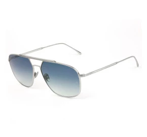 Lacoste L218SPC - Prata/Azul Degradê 045 60mm - Óculos de Sol