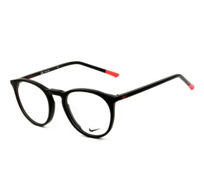 Nike 7251 - Preto Fosco/Laranja 007 49mm - Óculos de Grau