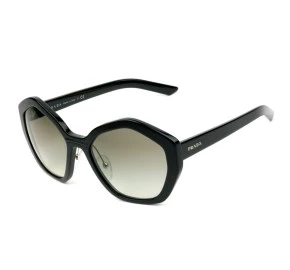 Prada SPR08X - Preto Brilho/Cinza Degradê 1AB-0A7 55mm - Óculos de Sol
