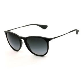 Ray Ban Erika RB4171 - Preto Fosco/Cinza Degradê Polarizado 622/T3 54mm - Óculos de Sol