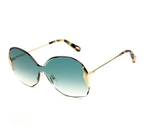 Chloé CE162S - Dourado/Verde Degradê 838 59mm - Óculos de Sol