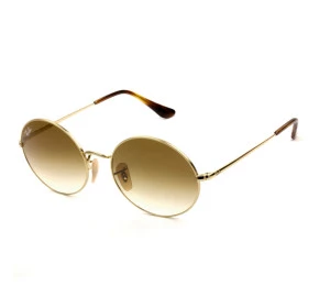 Ray Ban Oval RB1970 Dourado/Marrom Degradê 9147/51 54mm - Óculos de Sol