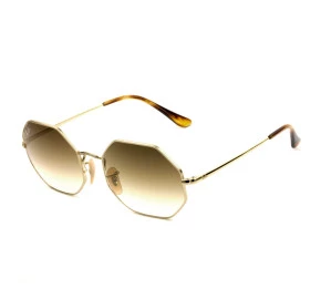 Ray Ban Octagonal RB1972 - Dourado/Marrom Degradê 9147/51 54mm - Óculos de Sol