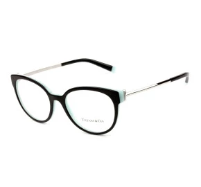 Tiffany & Co. TF2191 Preto Brilho/Azul 8055 53mm - Óculos de Grau