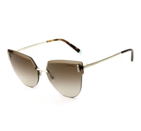 Tiffany & Co. TF3070 Dourado/Marrom Degradê 6021/3B 62mm - Óculos de Sol