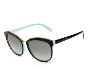 Tiffany & Co. TF4146 Preto Brilho/Cinza Degradê 8055/3C 56mm - Óculos de Sol