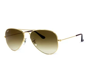 Ray Ban Aviador RB3025L Dourado/Marrom Degradê 001/51 55mm - Óculos de Sol