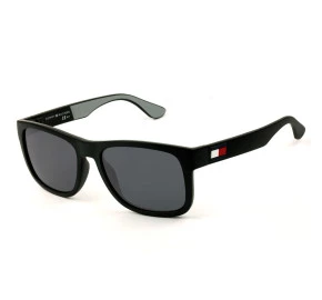 Tommy Hilfiger TH1556/S - Preto Fosco/Cinza 08AIR 52mm - Óculos de Sol