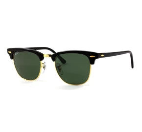 Ray Ban Clubmaster RB3016L - Preto/G15 W0365 51mm - Óculos de Sol