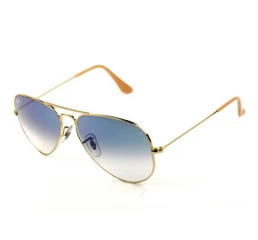Ray Ban Aviador RB3025L Dourado/Azul Degradê 001/3F 62mm - Óculos de Sol