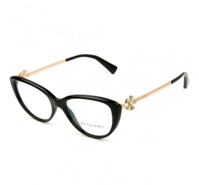 Bvlgari 4146-B - Preto/Dourado 501 52mm - Óculos de Grau