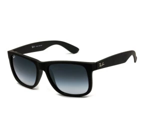 Ray Ban Justin RB4165L - Preto Fosco/Cinza Degradê 601/8G 55mm - Óculos de Sol