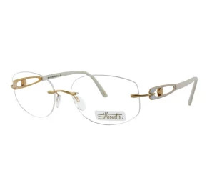 Silhouette 4294 - Branco/Dourado 20 6061 55mm - Óculos de Grau