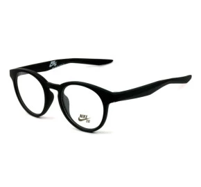 Nike 7113 Óculos de Grau Preto Fosco 001 Lentes 49mm