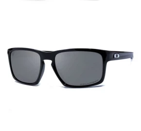 Oakley Sliver 9262L-09 - Preto Brilho/Cinza Polarizado 57mm - Óculos de Sol 