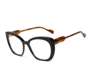 Óculos Caroline Abram Duchesse Preto 235 53mm