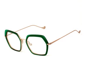 Óculos Caroline Abram Wafia Verde e Rosa 623 53mm