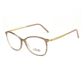 Óculos Silhouette Feminino Marrom Mesclado Titanium SPX 1592 75 6020 55