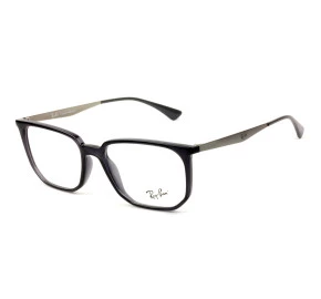 Ray Ban RB7175L Preto Brilho/Grafite 5983 55mm - Óculos de Grau
