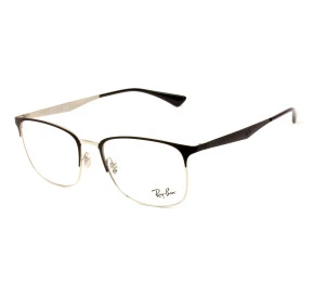 Ray Ban RB6421 Preto Fosco/Prata 2997 54mm - Óculos de Grau