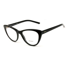 Prada VPR05X  Preto Brilho 1AB-1O1 53mm - Óculos de Grau