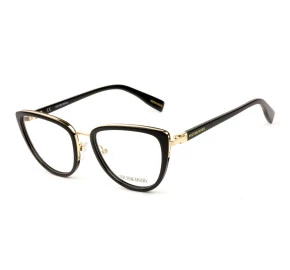Victor Hugo VH1273 Preto Brilho/Dourado 0700 52mm - Óculos de Grau