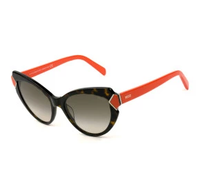 Emilio Pucci EP 91 - Turtle/Marrom Degradê 52K 54mm - Óculos de Sol