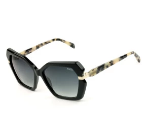 Emilio Pucci EP 63 Preto/Mesclado/Cinza Degradê 01B 58mm - Óculos de Sol