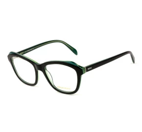 Emilio Pucci EP 5078 - Preto Brilho/Verde 05A 53mm - Óculos de Grau
