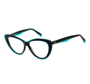 Emilio Pucci EP 5096 - Preto Brilho/Verde 089 55mm - Óculos de Grau