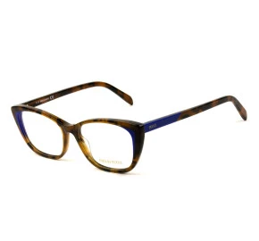 Emilio Pucci EP 5127 - Turtle/Azul Escuro 055 52mm - Óculos de Grau