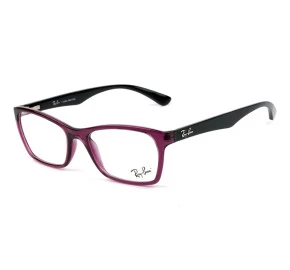 Ray Ban RB7033L Roxo/Preto 5445 52mm - Óculos de Grau