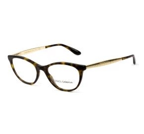Dolce & Gabbana DG3310 - Turtle 502 52mm - Óculos de Grau