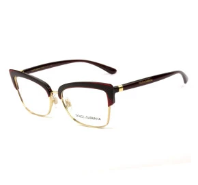 Dolce & Gabbana DG5045 - Vermelho/Dourado 550 55mm - Óculos de Grau