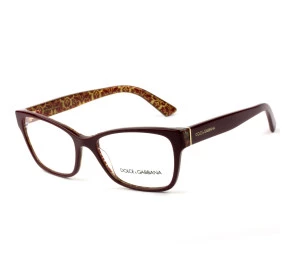 Dolce & Gabbana DG3274 - Vinho/Dourado 3205 54mm - Óculos de Grau