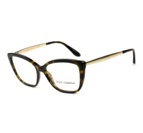 Dolce & Gabbana DG3280 Turtle/Dourado 502 54mm - Óculos de Grau