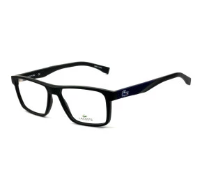 Lacoste L2843 - Preto Fosco/Azul 001 56mm - Óculos de Grau