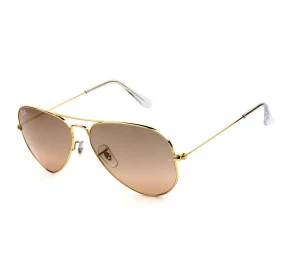 Ray-Ban Aviador RB3025L Rosa Degradê Semi-Espelhado 001/3E 58 Médio - Óculos de Sol