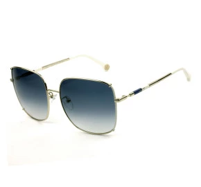 Carolina Herrera SHE153 Dourado Branco/Azul Degradê 0361 59mm - Óculos de Sol