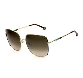 Carolina Herrera SHE153 - Dourado/Marrom Degradê 0367 59mm - Óculos de Sol